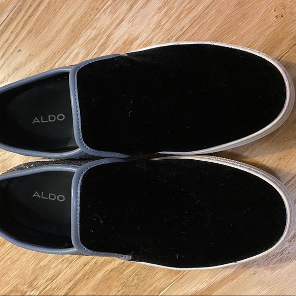 Aldo Suede Glittery Slip-Ons - Picture 2 of 5